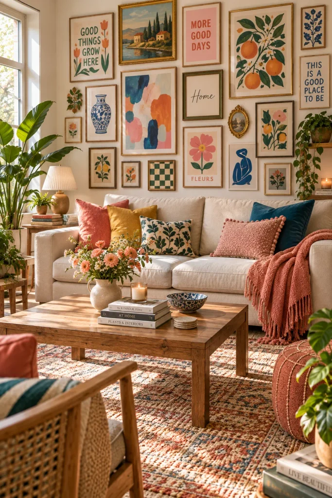 Colorful Gallery Wall