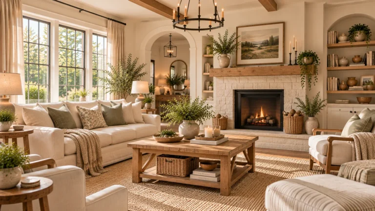 How to Create a Farmhouse Living Room That Feels Chic