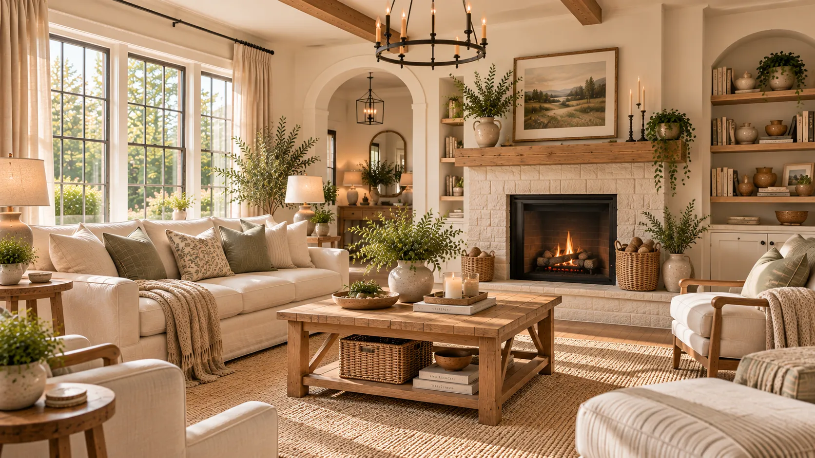 How to Create a Farmhouse Living Room That Feels Chic