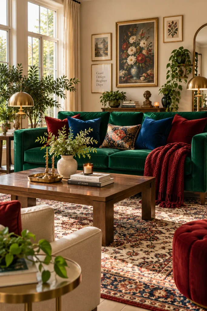 Jewel Tone Sofa