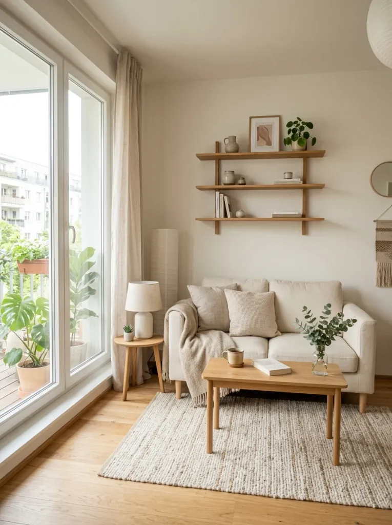 Make a Small Japandi Living Room Feel More Open