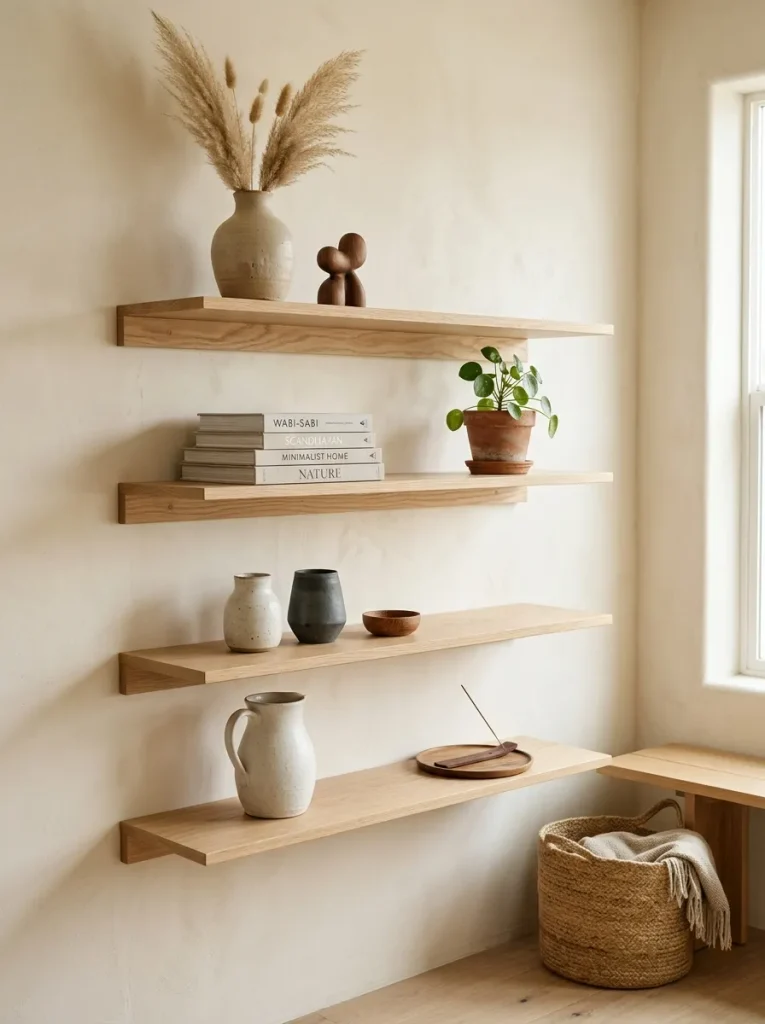 Style Open Shelves With Breathing Room