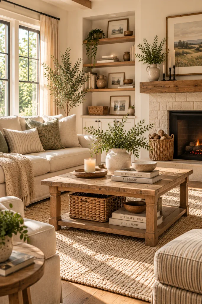 Style the Coffee Table, Shelves, and Mantel