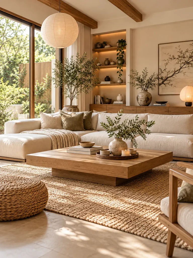 Use a Simple Japanese-Inspired Low Seating Arrangement