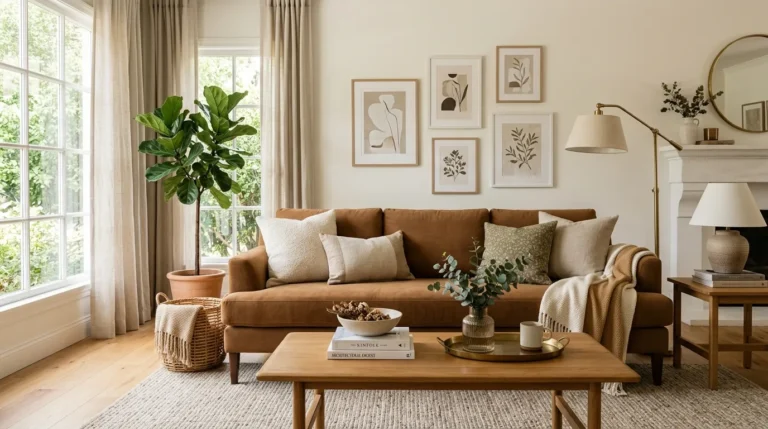 brown couch living room ideas