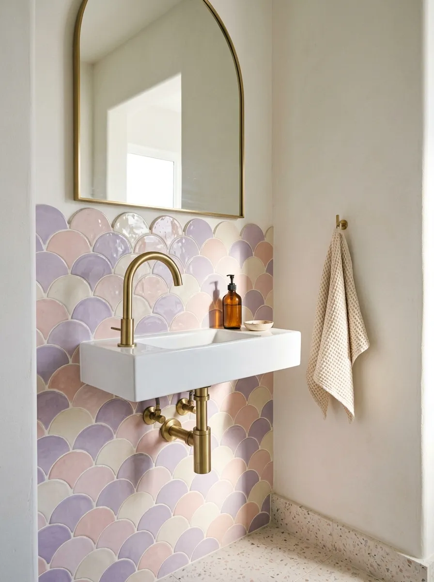 12. Scalloped Tile Backsplash