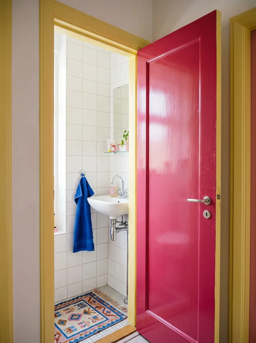 13. Painted Bathroom Door