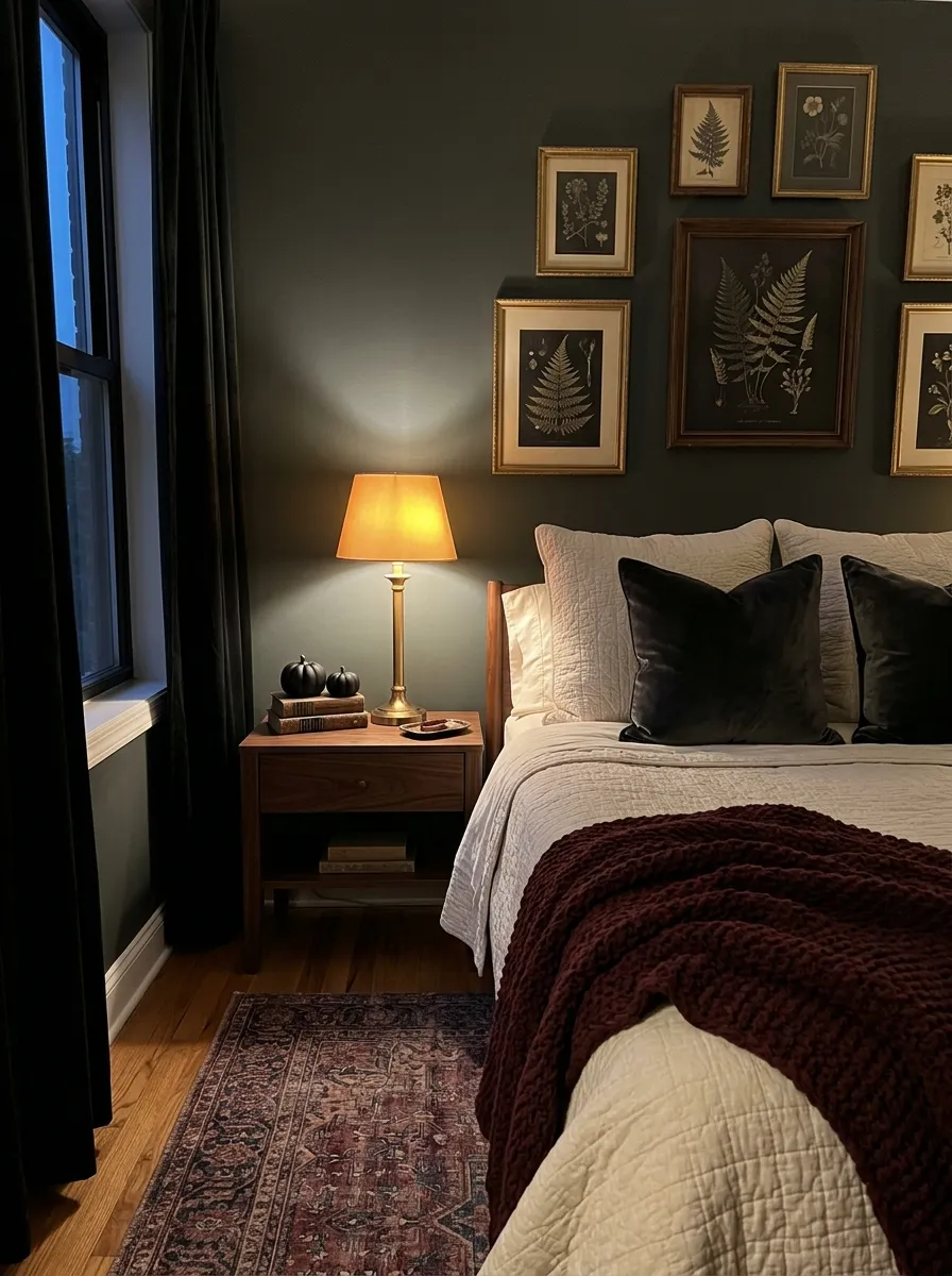 14. Moody Halloween Bedroom Accents