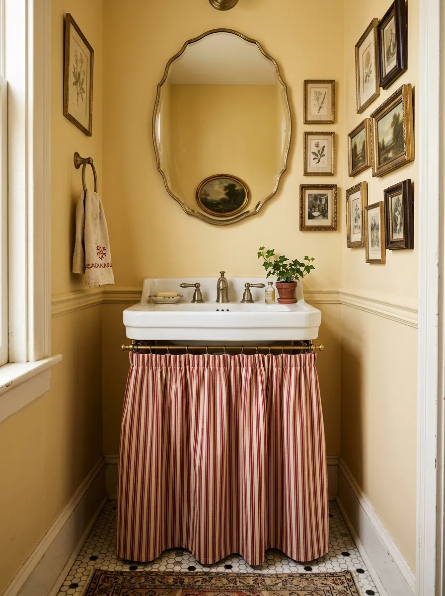 14. Patterned Sink Skirt