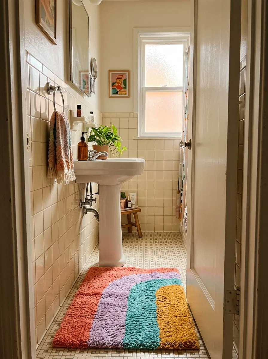 16. Rainbow Bath Mat