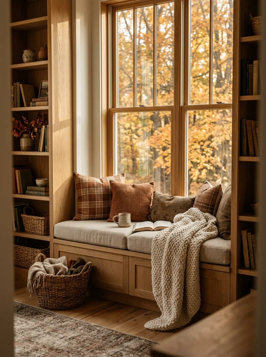 17. Cozy Window Seat Nook