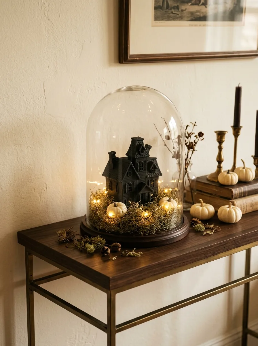 17. Spooky Glass Cloche Display