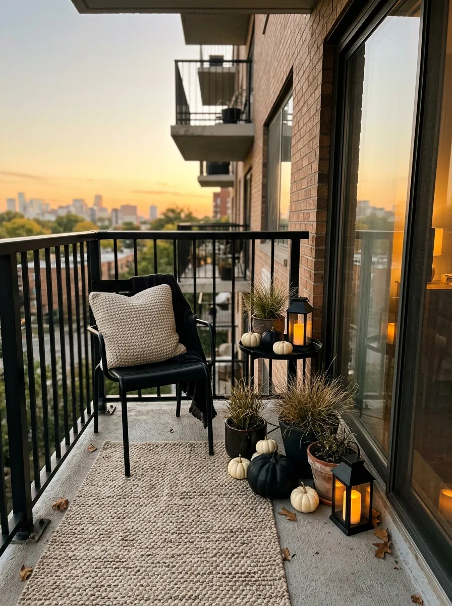 18. Elegant Halloween Balcony Corner
