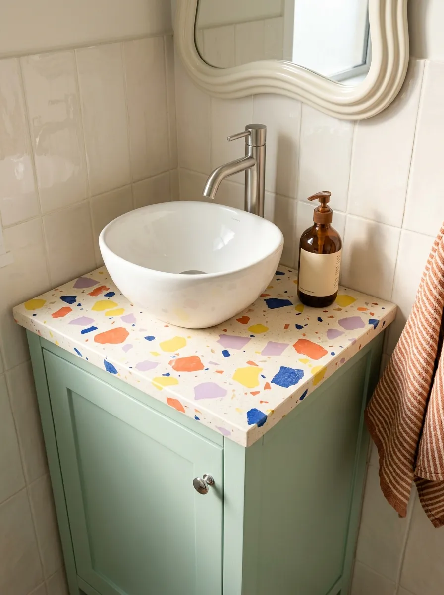 19. Confetti Terrazzo Countertop