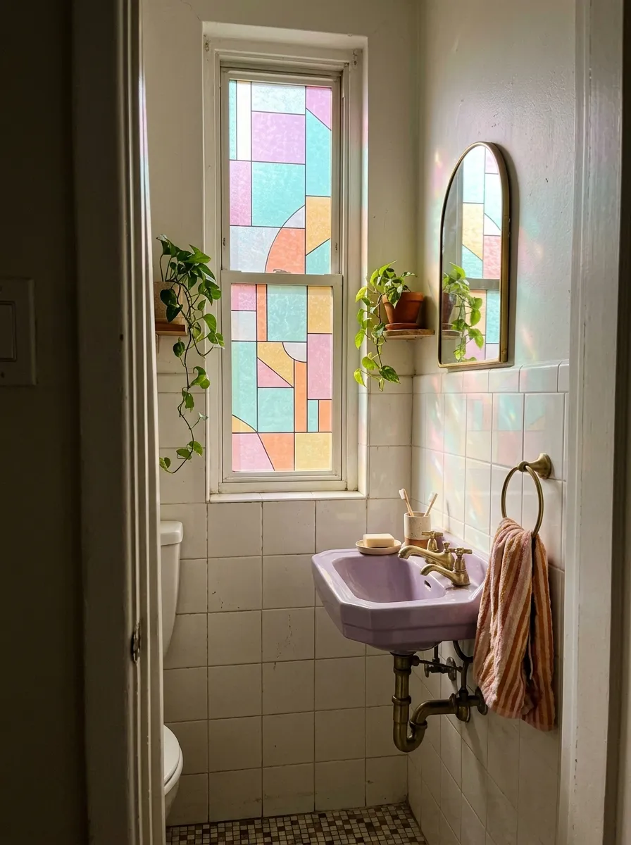 21. Stained Glass Window Film
