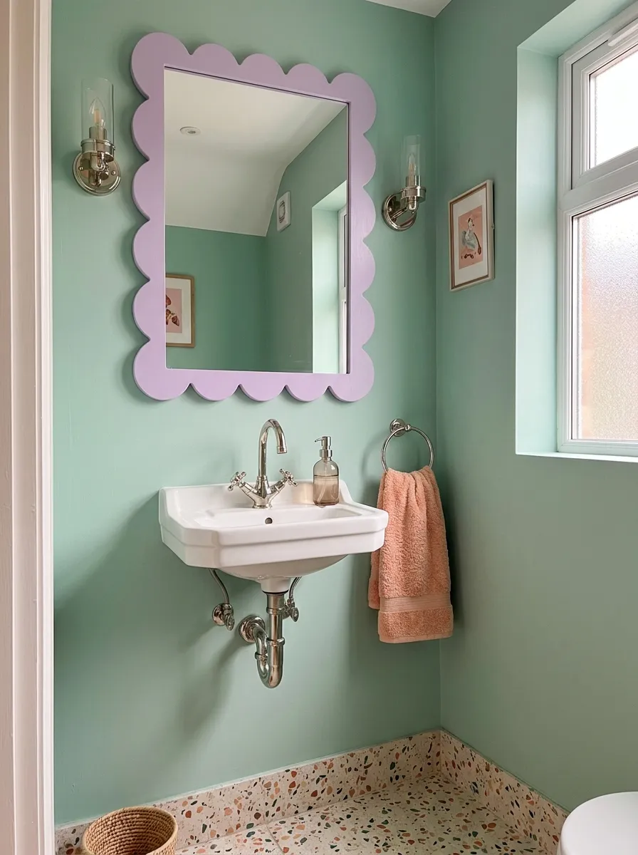 3. Wavy Statement Mirror