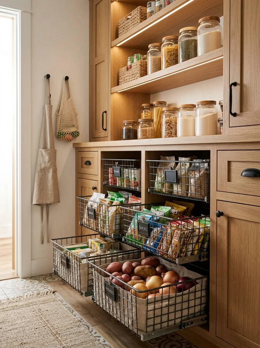 6. Pull Out Storage Baskets