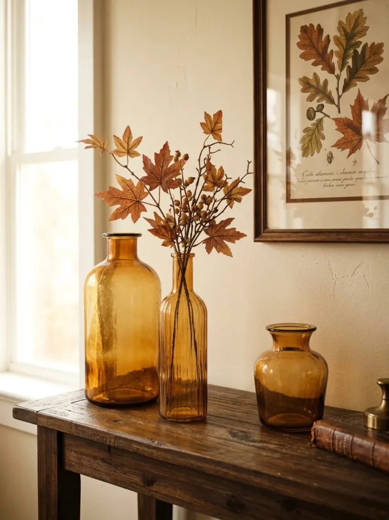 Amber Glass Vases