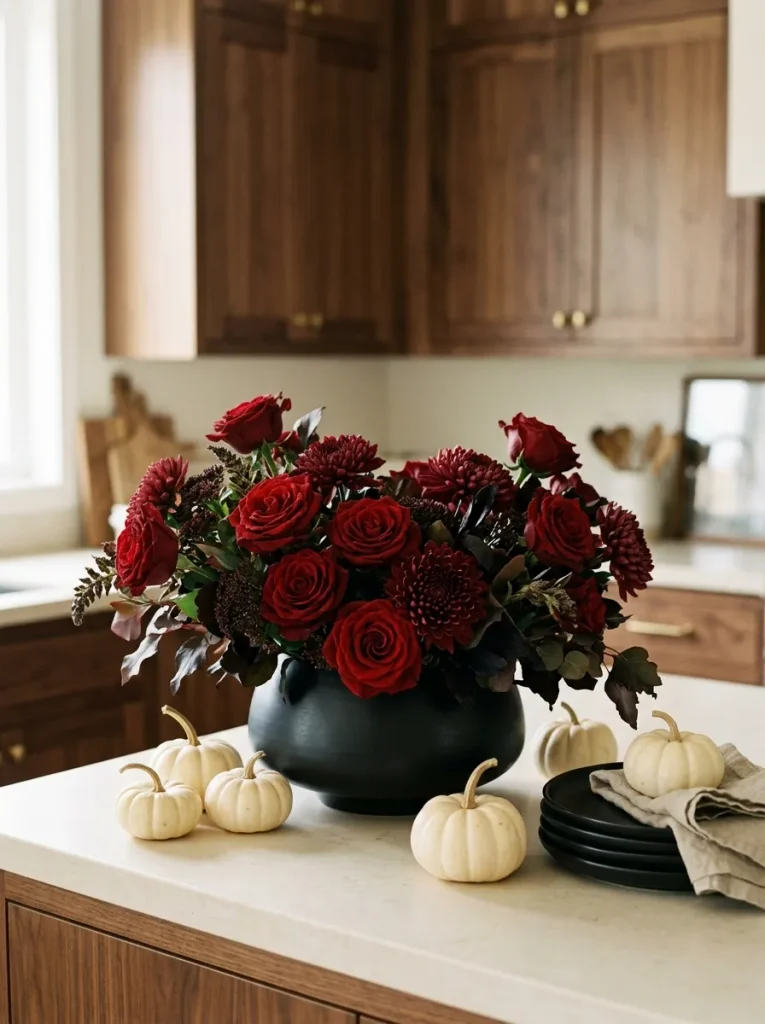Burgundy Floral Centerpiece