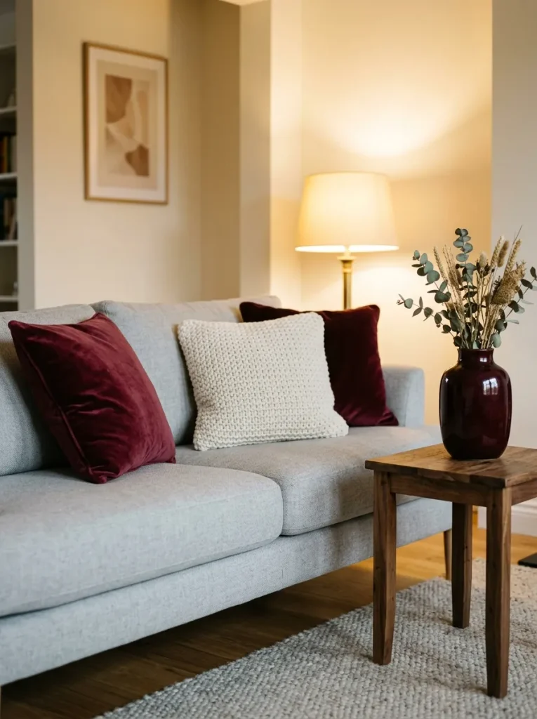 Burgundy Velvet Accents