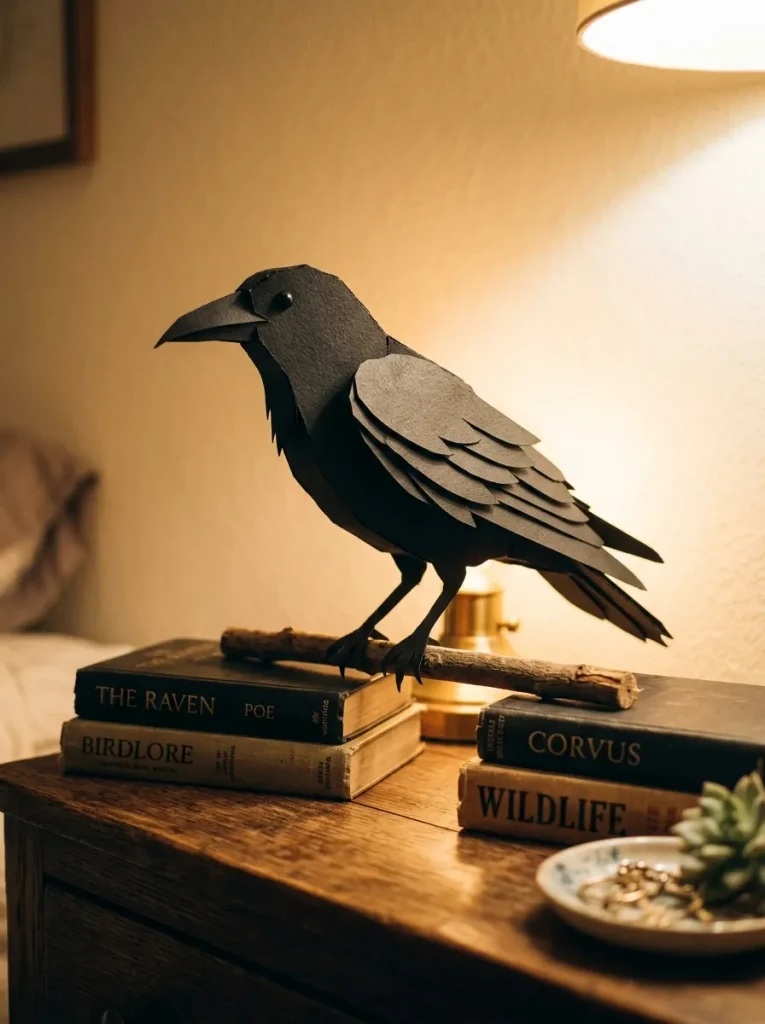 Cardboard Raven Perch
