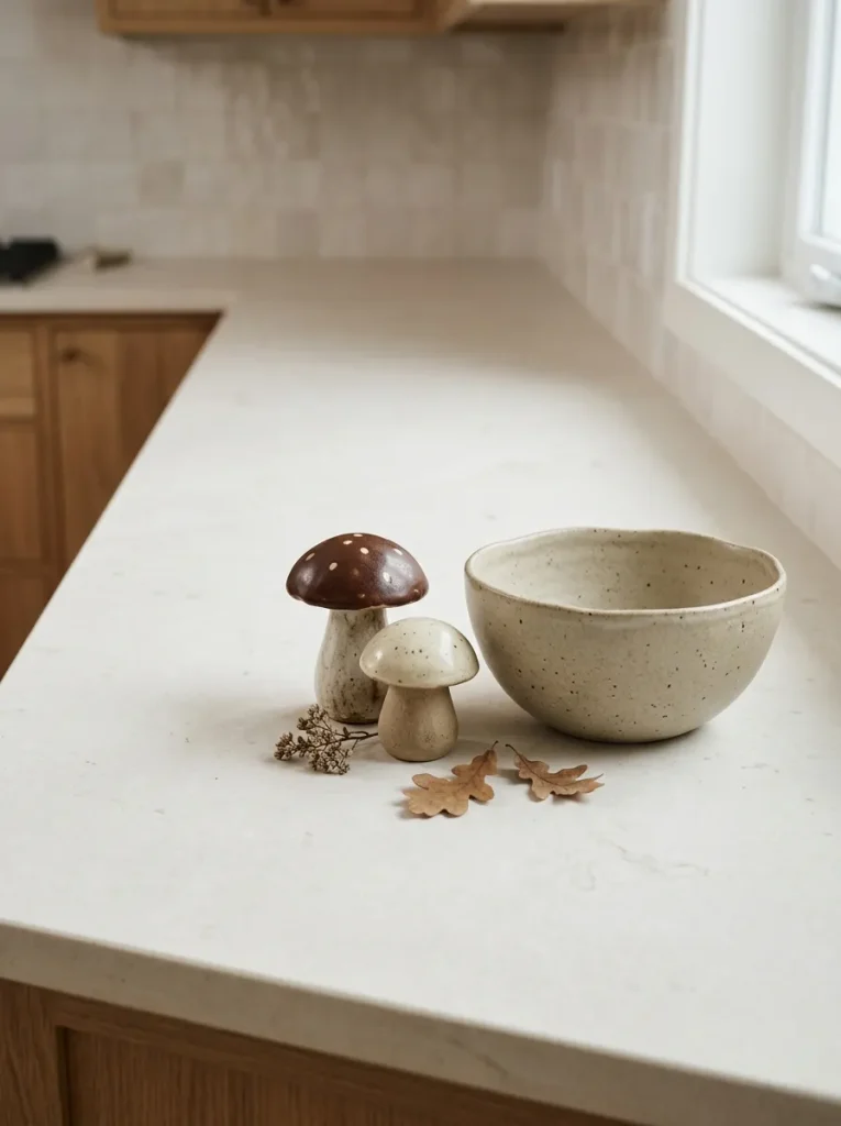 Ceramic Mushroom Pair