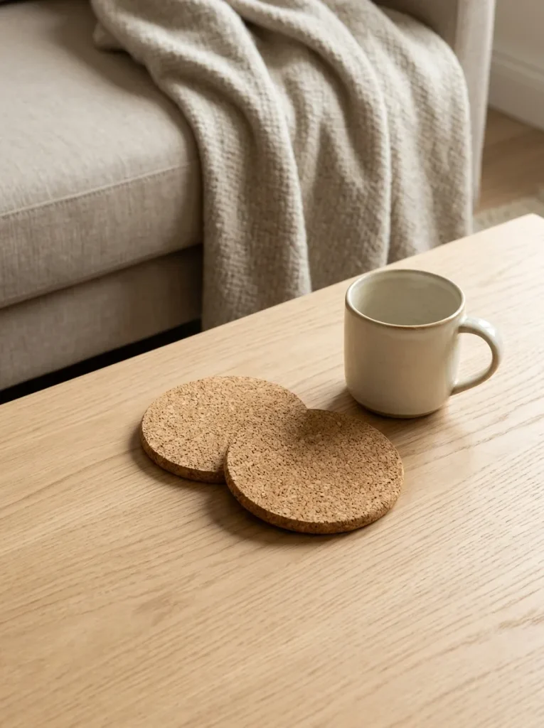 Cork Coaster Set