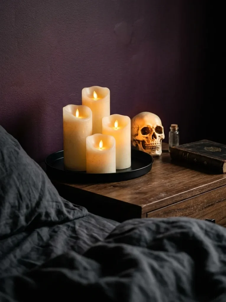Flameless Candle Nightstand