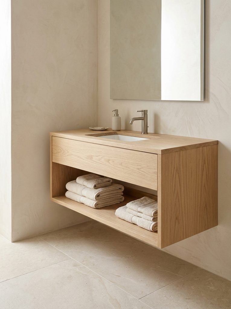 Floating Oak Vanity