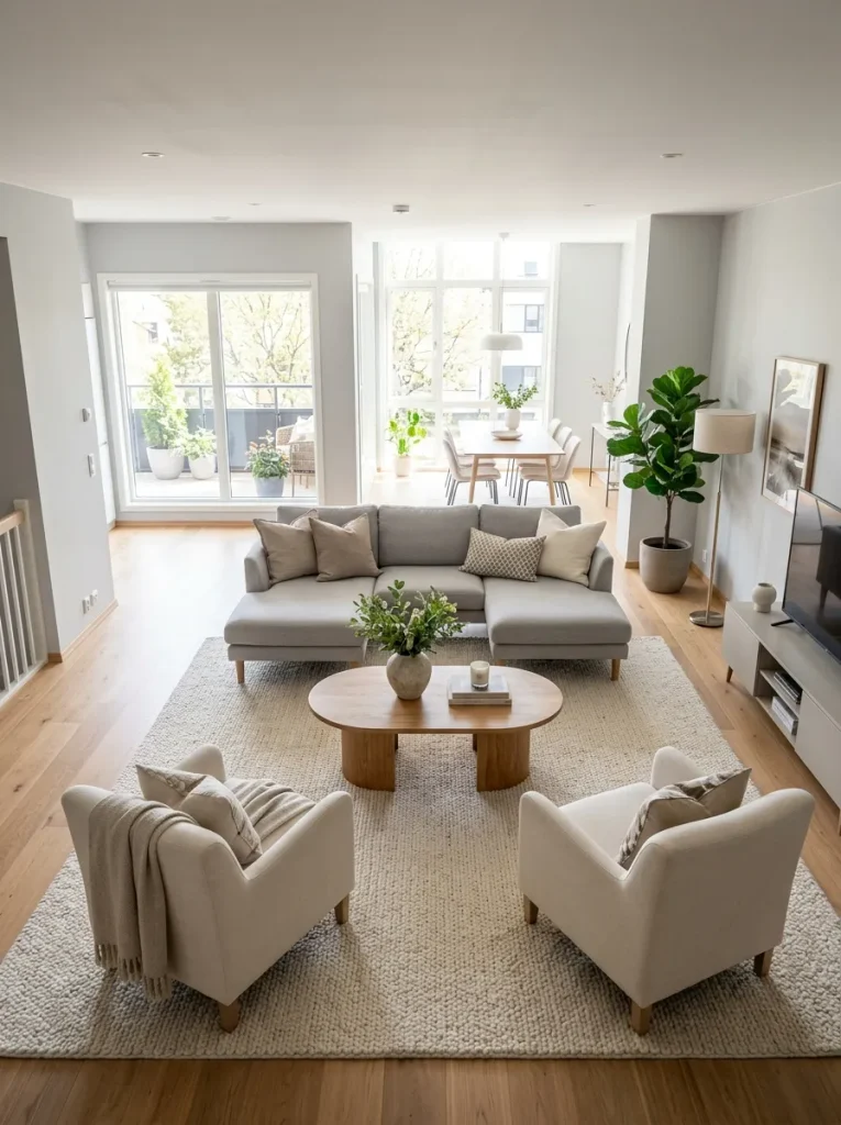 Floating Sofa Layout
