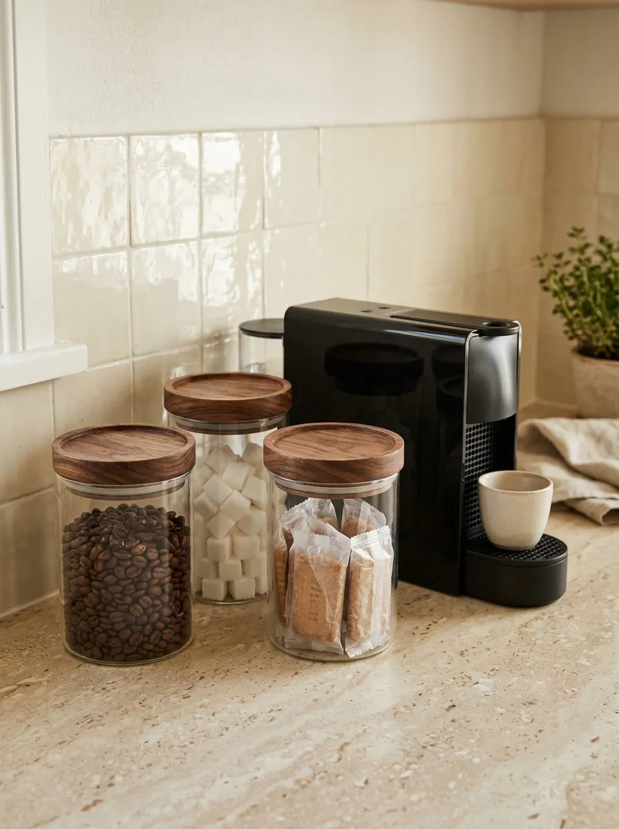 Glass Jar Coffee Display