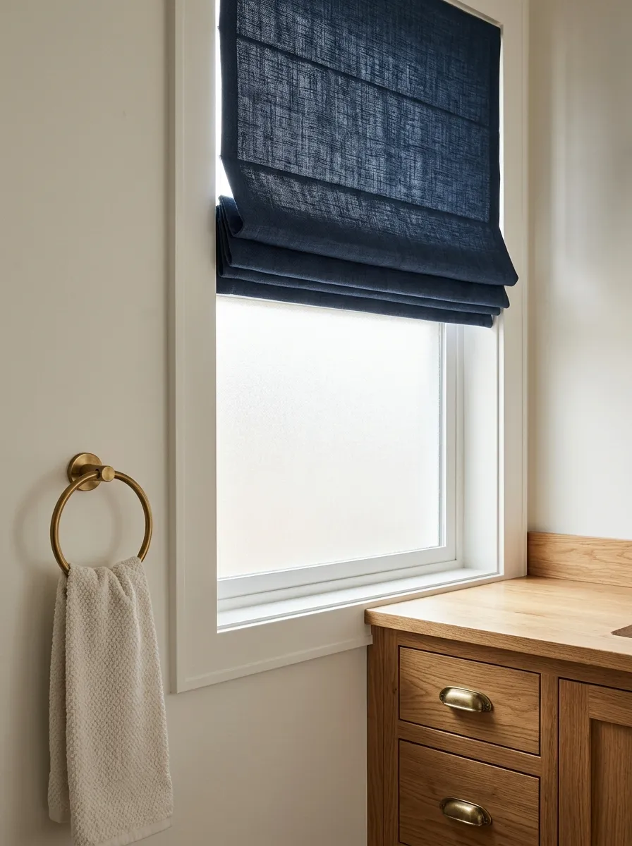 Navy Roman Shade
