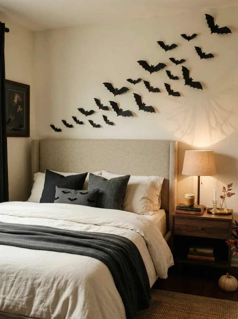 Paper Bat Wall Swarm