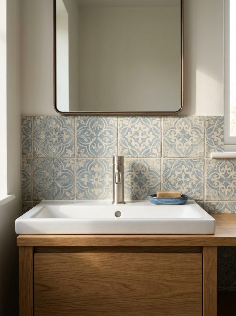 Patterned Tile Backsplash