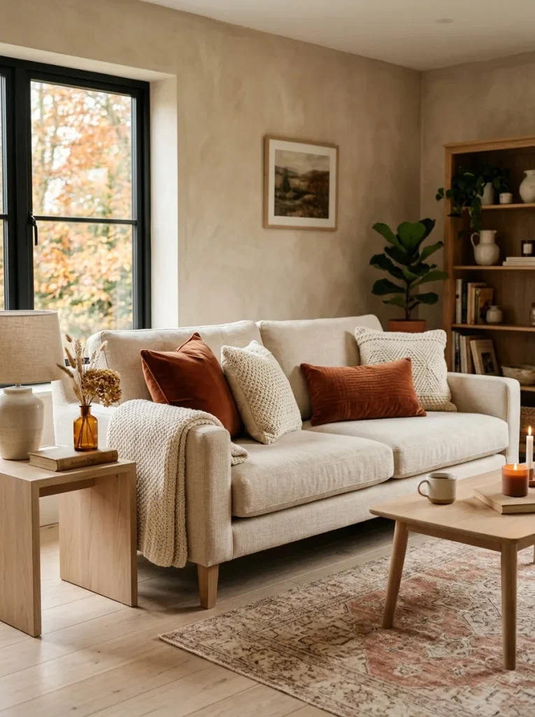 Rust and Cream Cushions