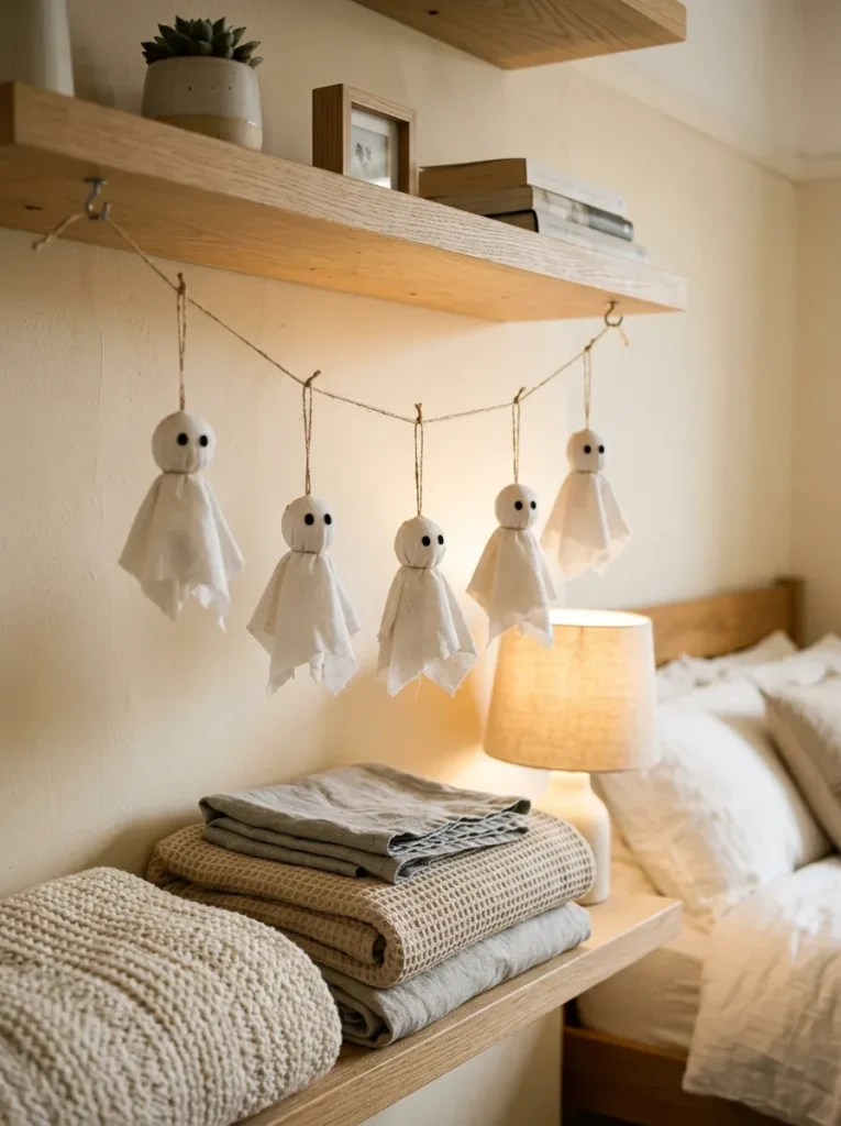 Scrap Fabric Ghost Garland