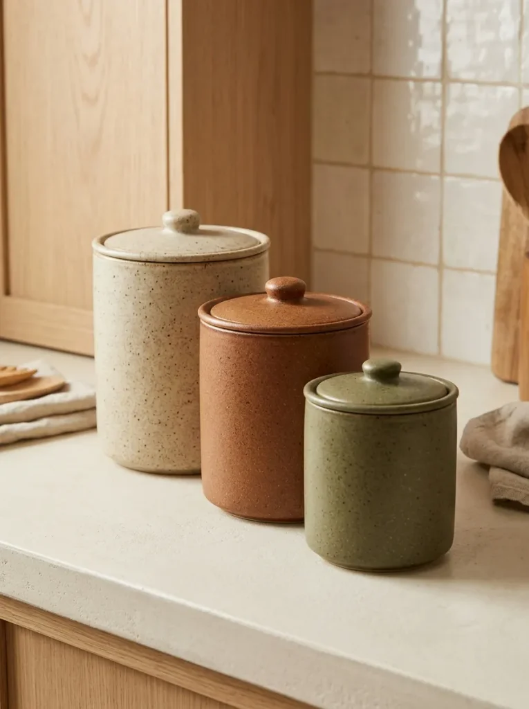 Stoneware Canister Cluster