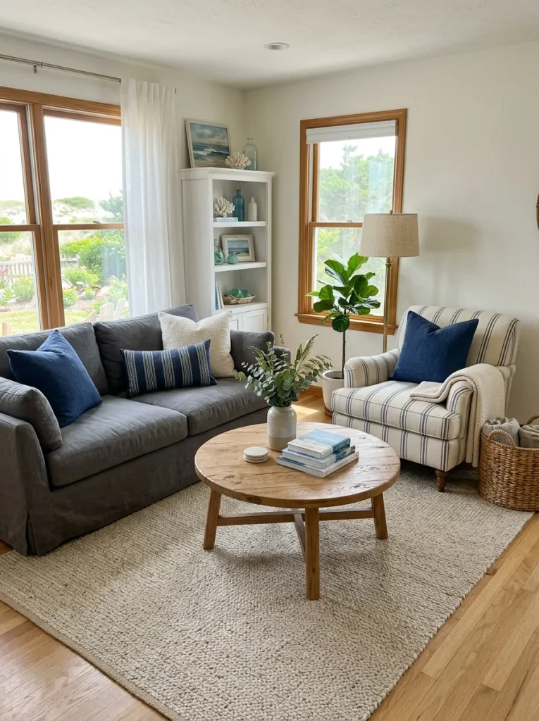 Striped Accent Chair