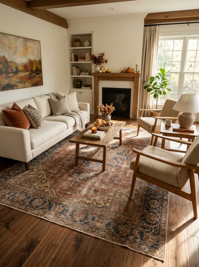 Vintage Style Autumn Rug