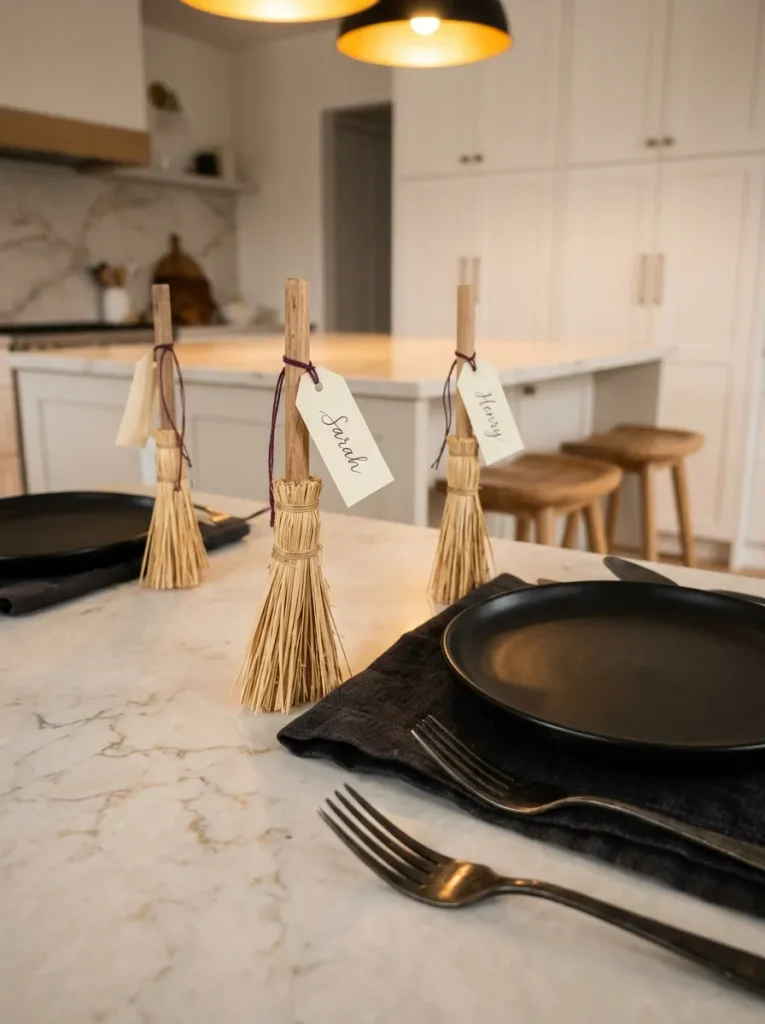 Witch Broom Place Cards