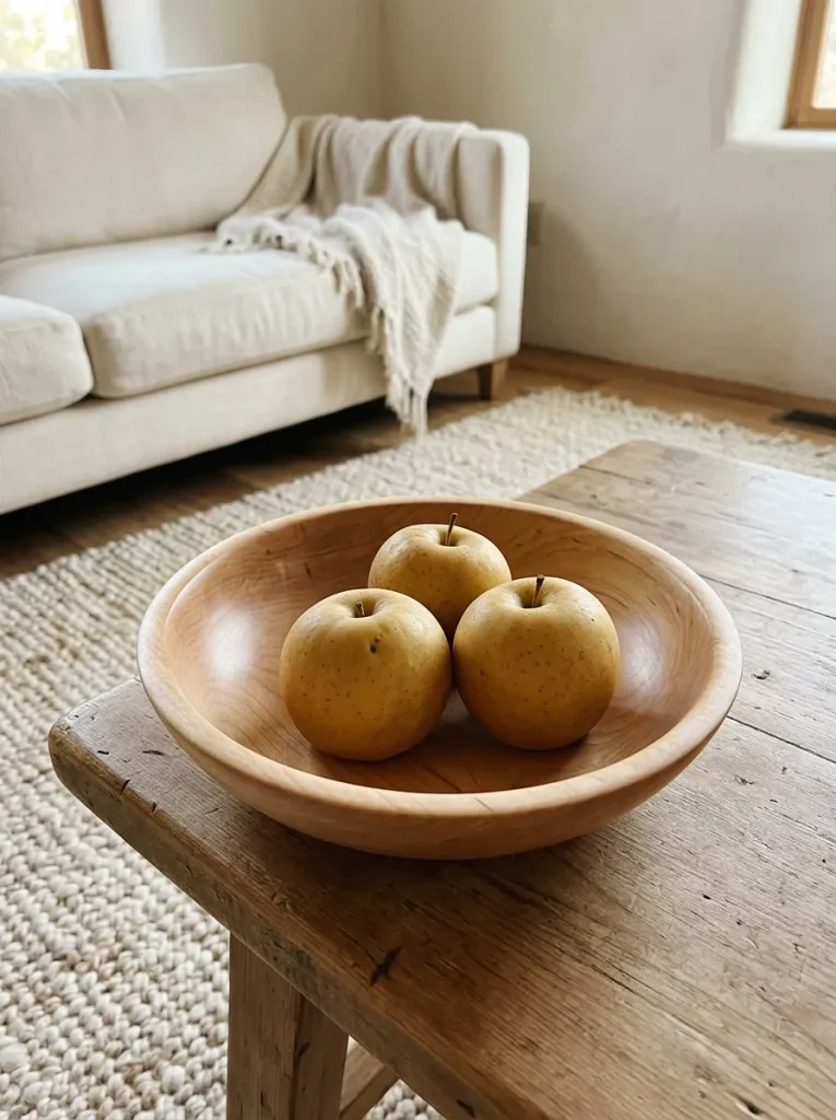 Wooden Apple Bowl