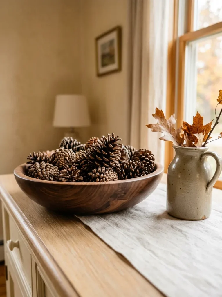 Wooden Pinecone Bowl