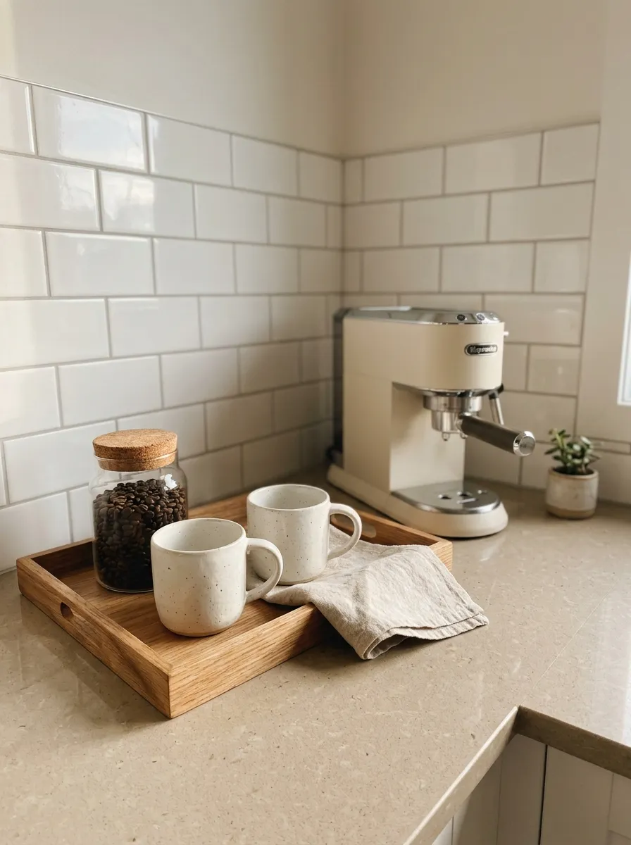 Wooden Tray Coffee Station
