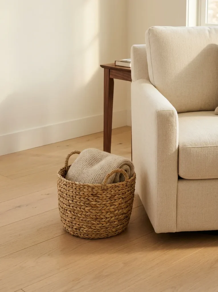 Woven Blanket Basket