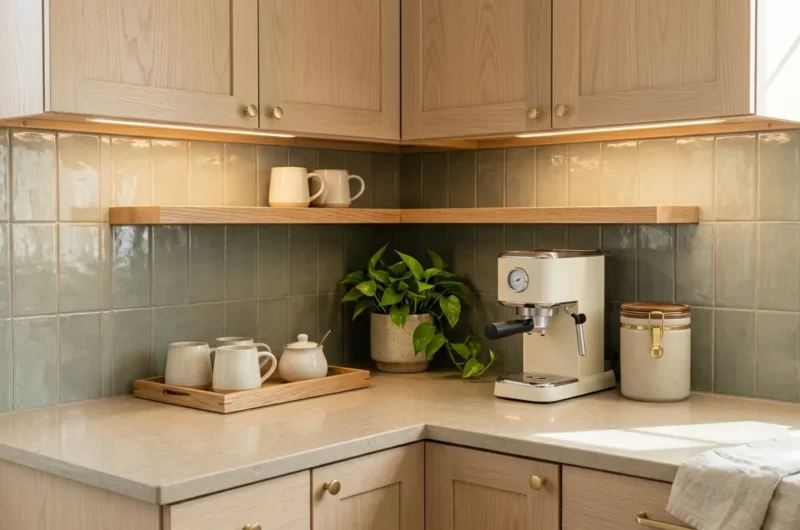 coffee bar ideas for kitchen counter corner decor