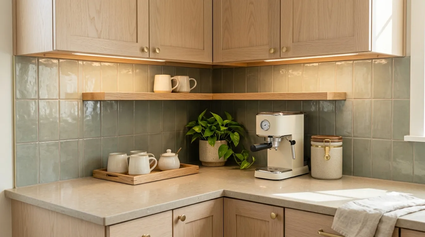 coffee bar ideas for kitchen counter corner decor