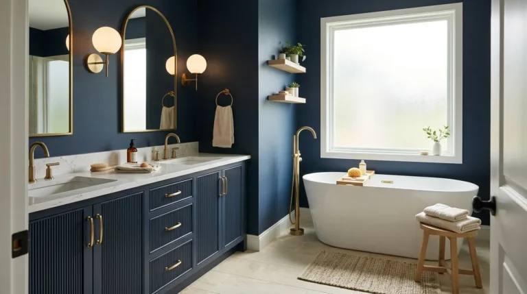 dark blue bathroom ideas