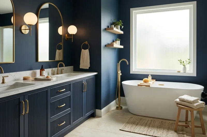 dark blue bathroom ideas