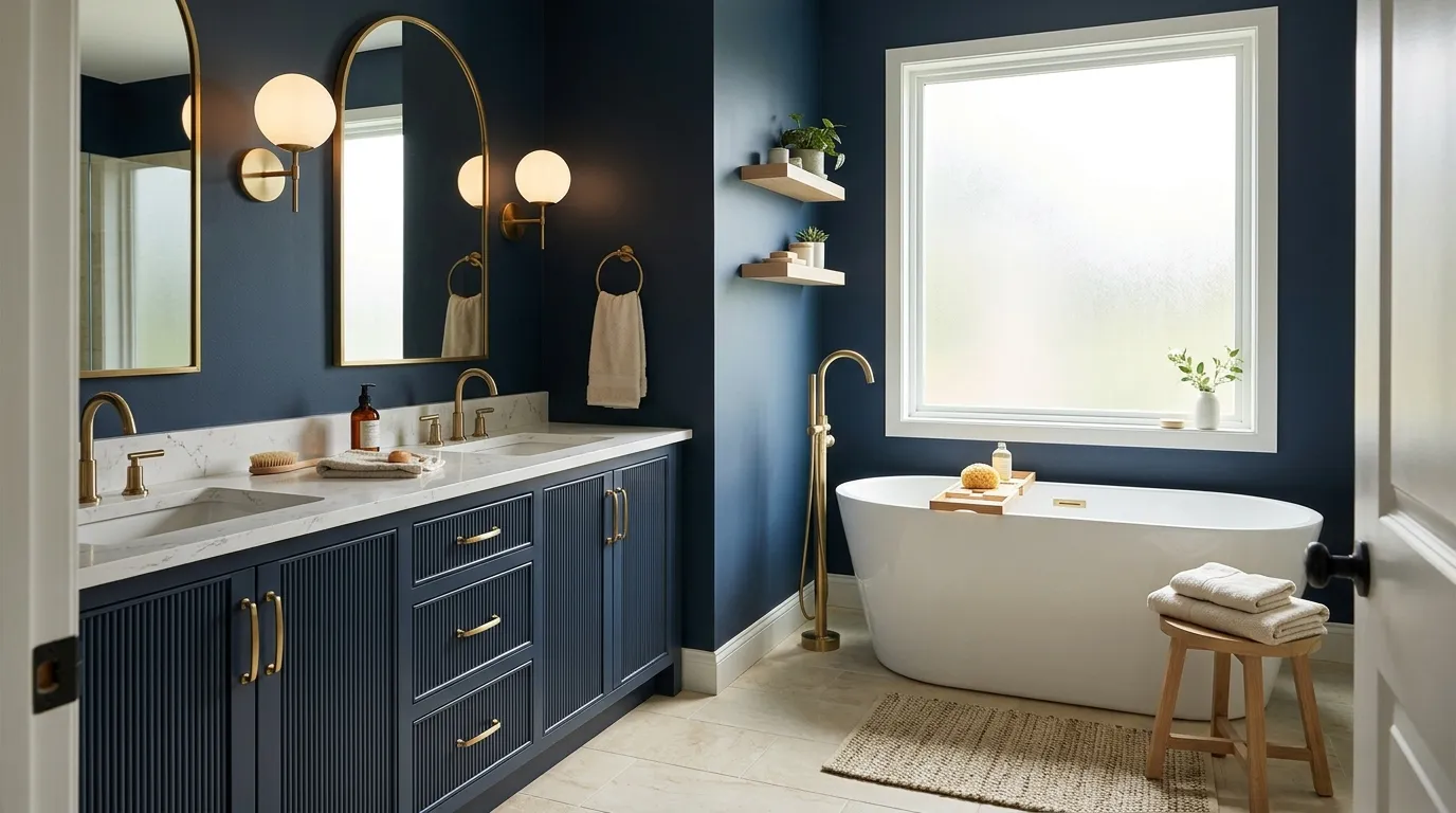 dark blue bathroom ideas