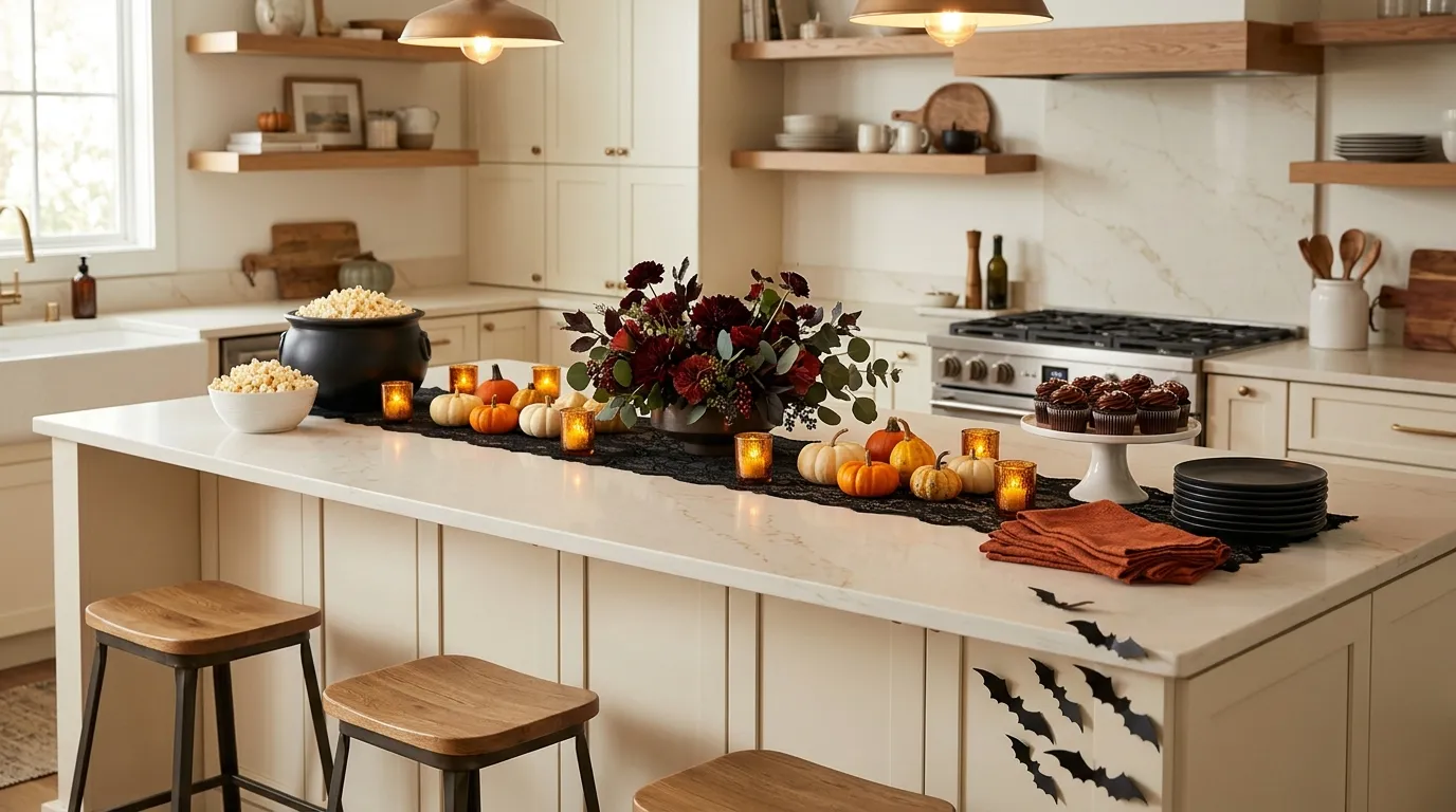 halloween kitchen island decor party